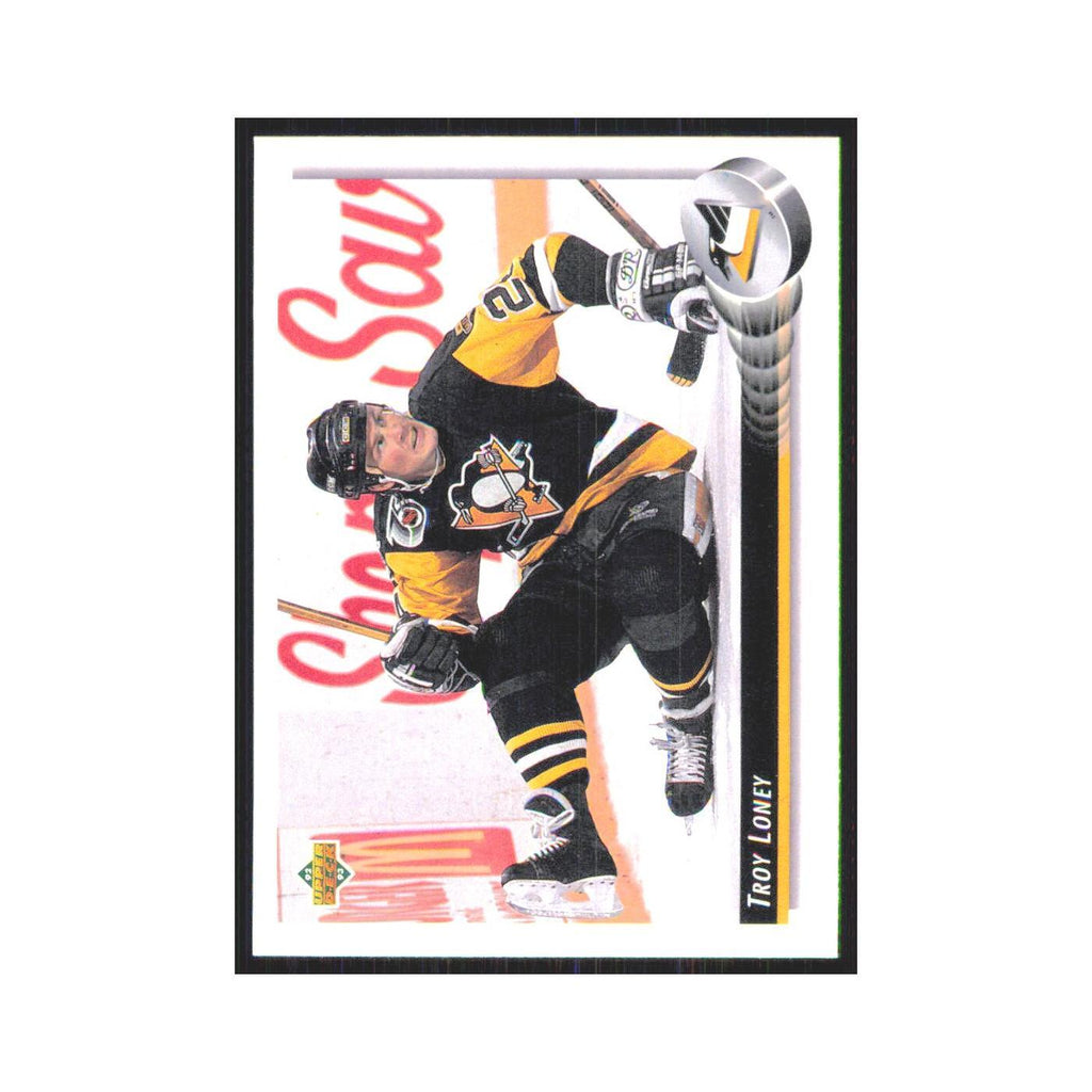 Troy Loney 1992 Upper Deck #208 Pittsburgh Penguins Hockey Card NM