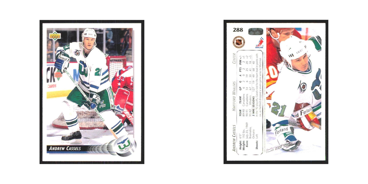 Andrew Cassels 1992 Upper Deck #288 Hartford Whalers Hockey Card NM