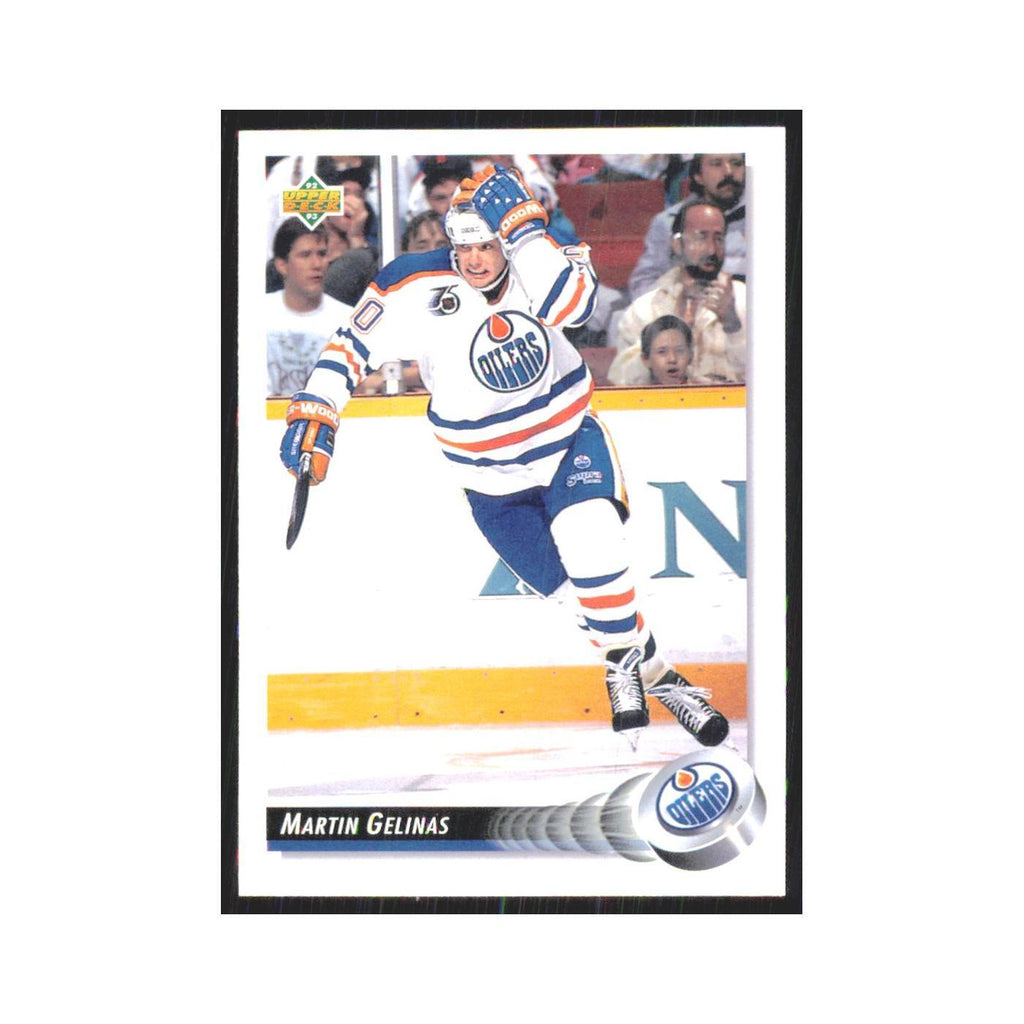 Martin Gelinas 1992 Upper Deck #282 Edmonton Oilers Hockey Card NM