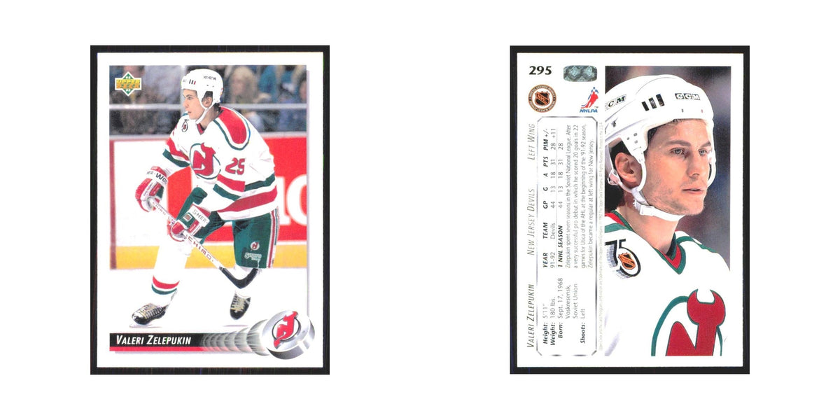 Valeri Zelepukin 1992 Upper Deck #295 New Jersey Devils Hockey Card NM