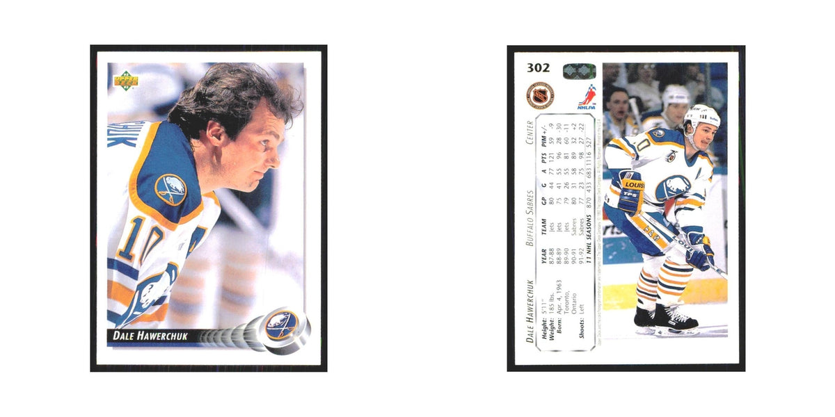 Dale Hawerchuk 1992 Upper Deck #302 Buffalo Sabres Hockey Card NM