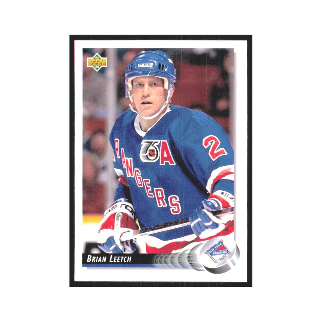 Brian Leetch 1992 Upper Deck #284 New York Rangers Hockey Card NM