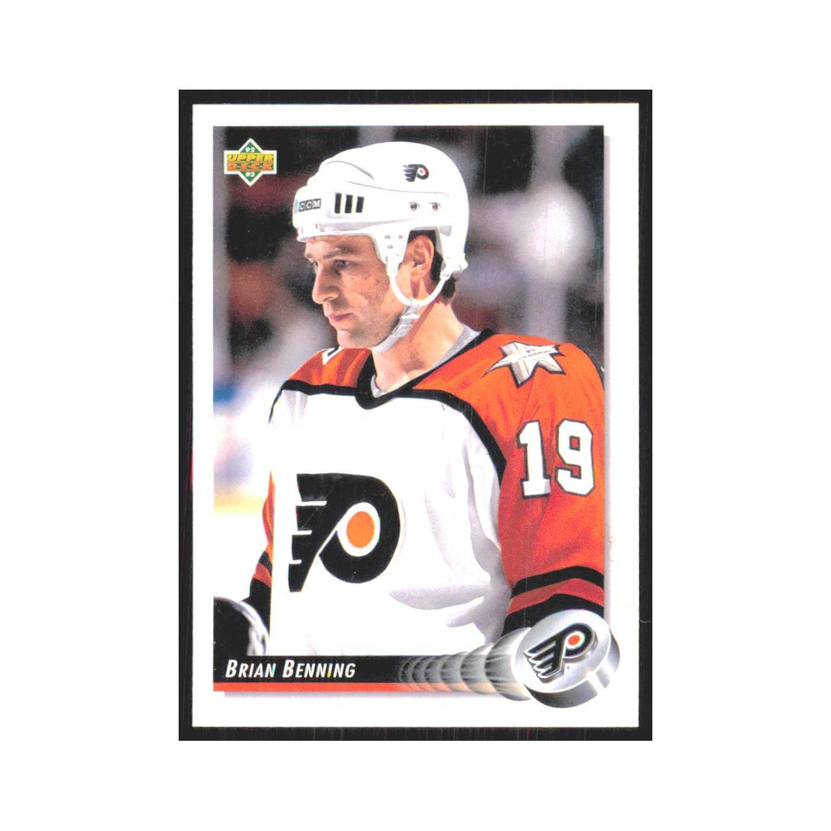 Brian Benning 1992 Upper Deck #301 Philadelphia Flyers Hockey Card NM