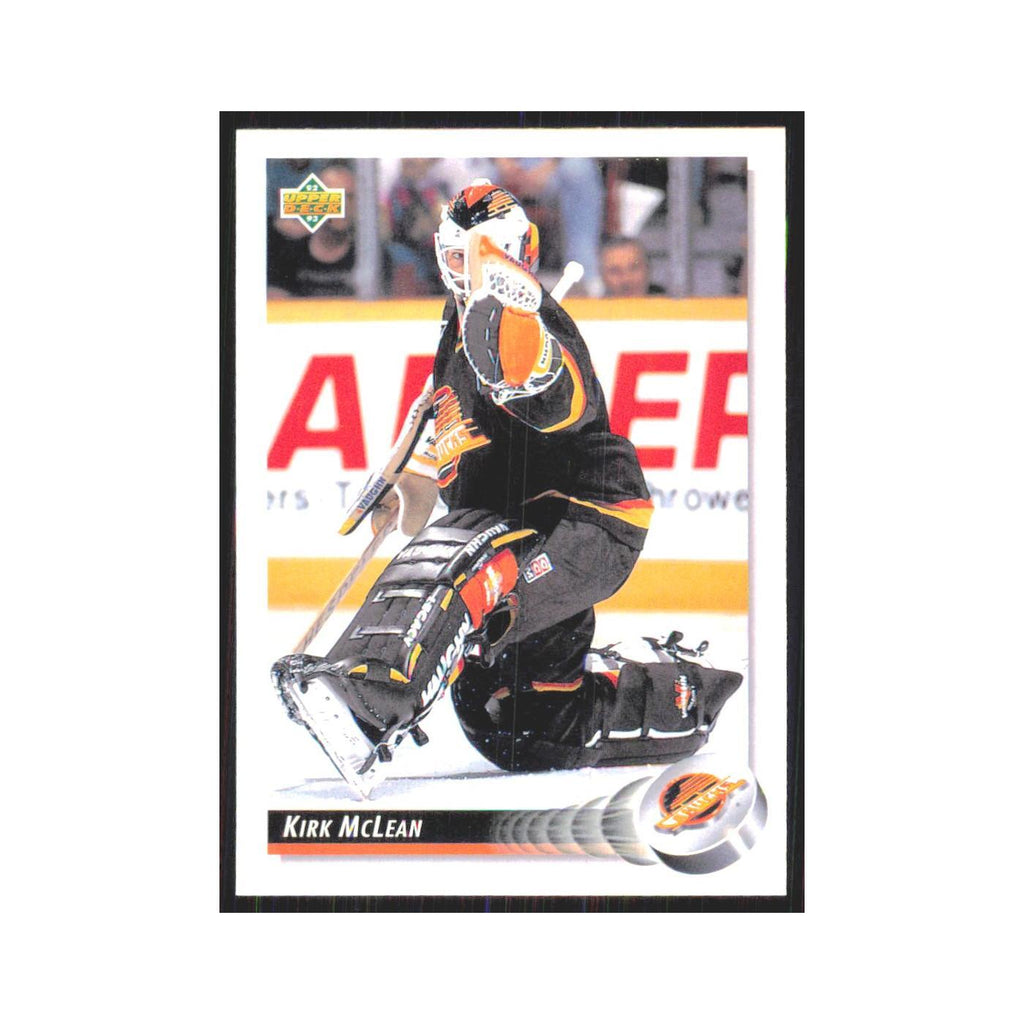 Kirk McLean 1992 Upper Deck #299 Vancouver Canucks Hockey Card NM