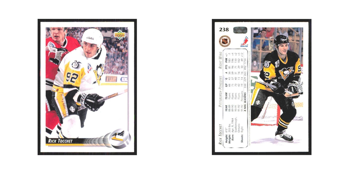 Rick Tocchet 1992 Upper Deck #238 Pittsburgh Penguins Hockey Card NM