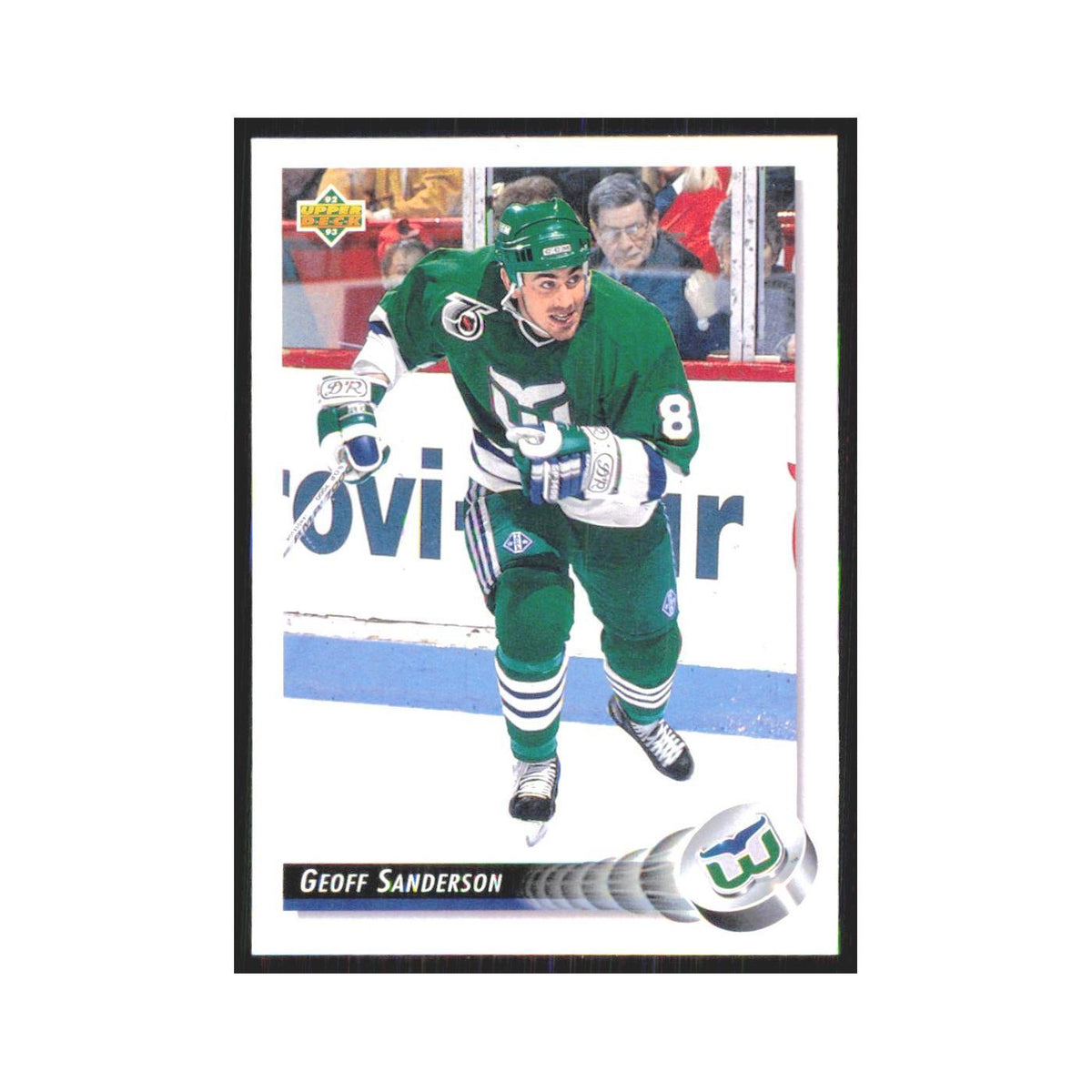 Geoff Sanderson 1992 Upper Deck #293 Hartford Whalers Hockey Card NM