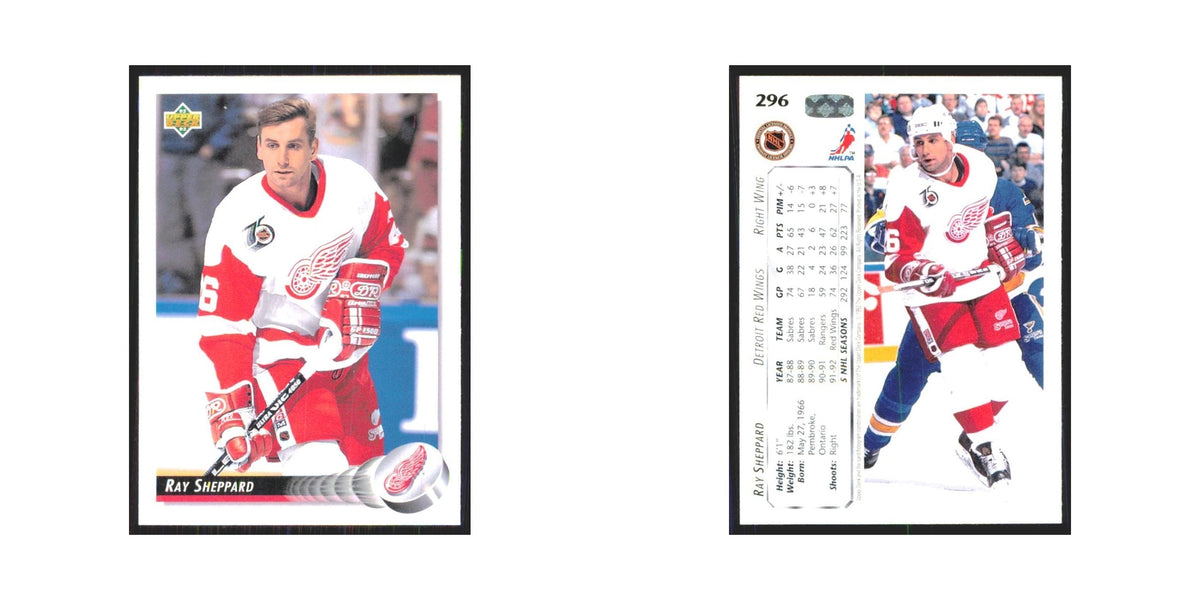 Ray Sheppard 1992 Upper Deck #296 Detroit Red Wings Hockey Card NM
