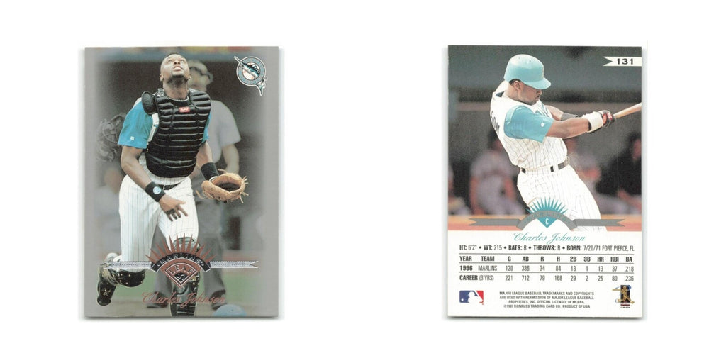 Charles Johnson 1997 Leaf #131 Florida Marlins Baseball Card NM