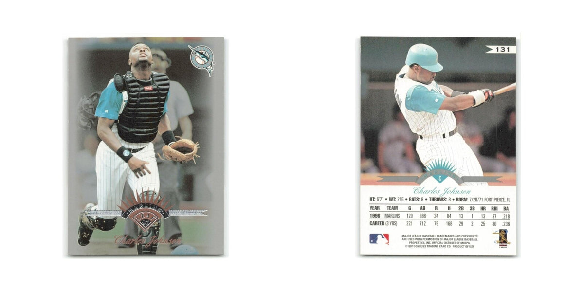Charles Johnson 1997 Leaf #131 Florida Marlins Baseball Card NM