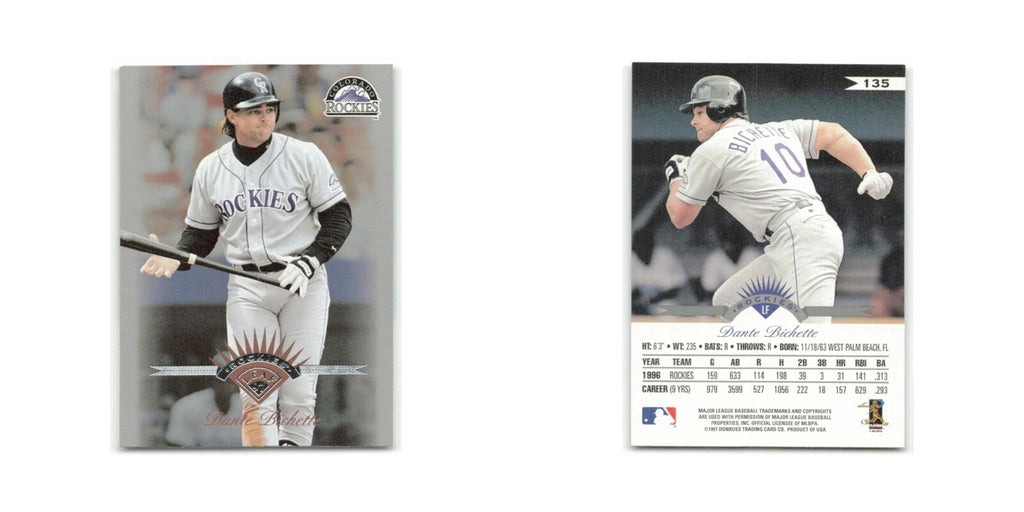 Dante Bichette 1997 Leaf #135 Colorado Rockies Baseball Card NM