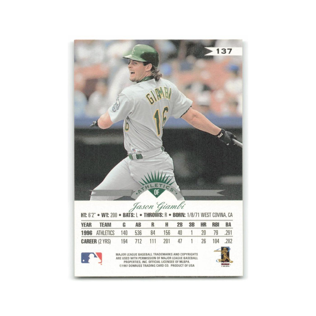 Jason Giambi 1997 Leaf #137 Oakland Athletics Baseball Card NM