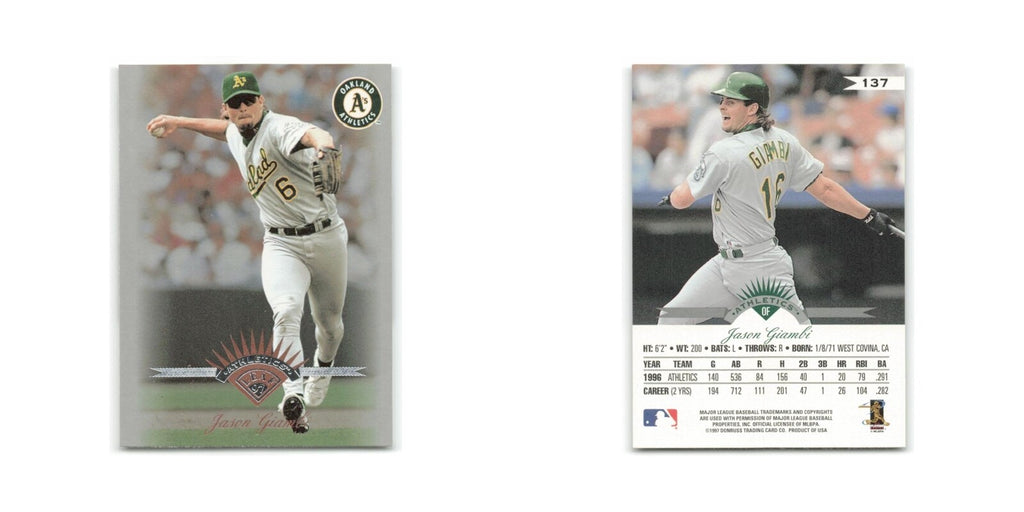 Jason Giambi 1997 Leaf #137 Oakland Athletics Baseball Card NM