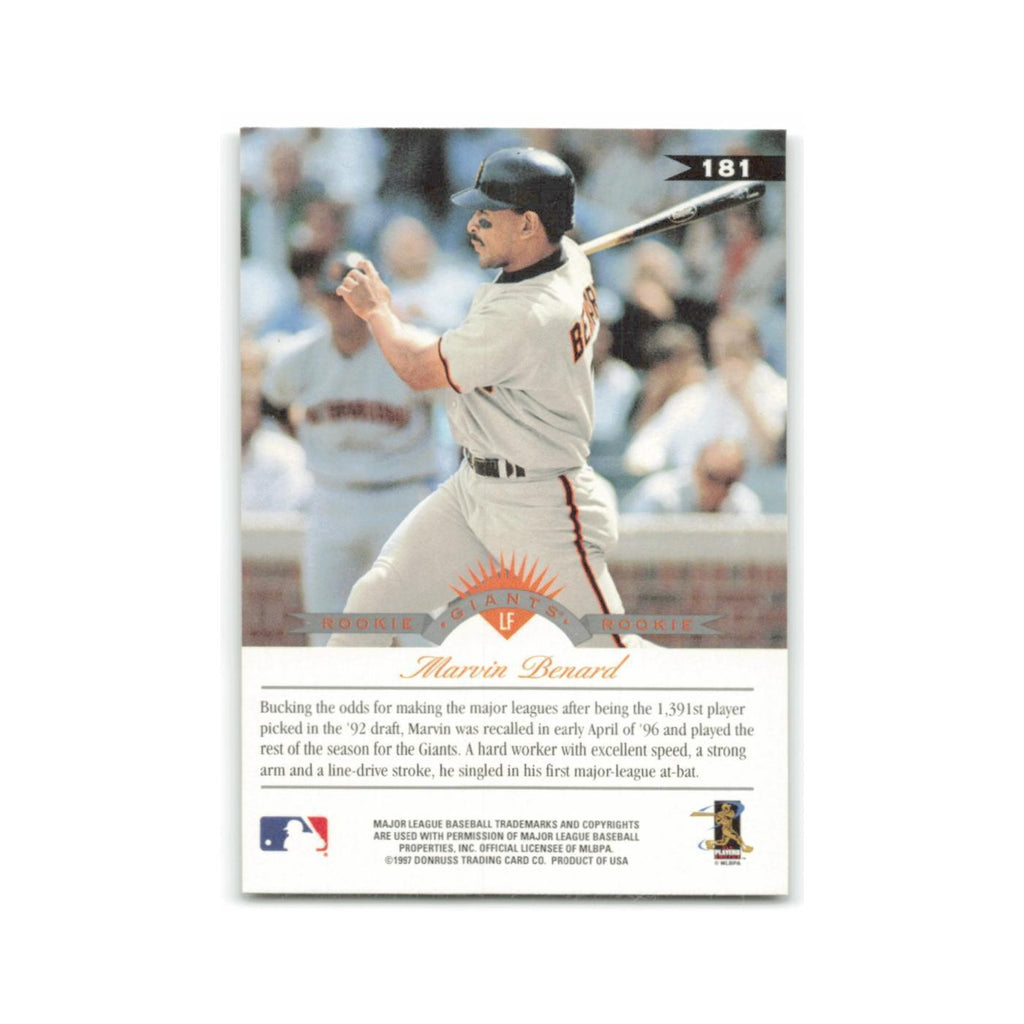 Marvin Benard Rookie 1997 Leaf #181 San Francisco Giants Baseball Card NM