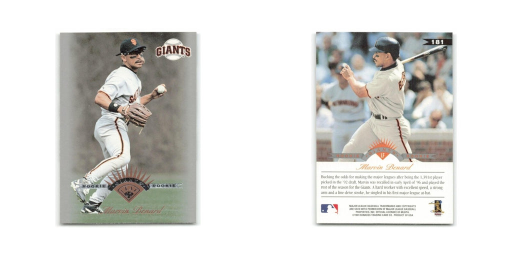 Marvin Benard Rookie 1997 Leaf #181 San Francisco Giants Baseball Card NM