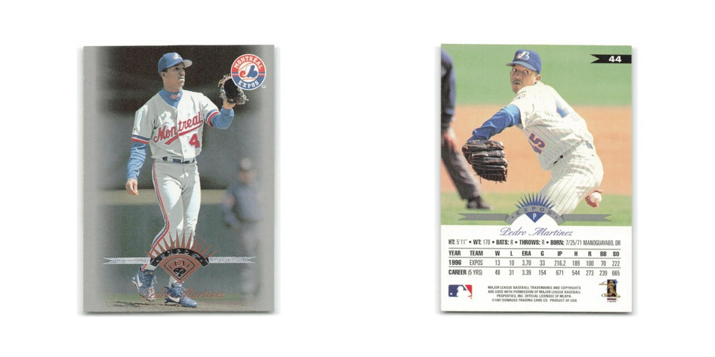 Pedro Martinez 1997 Leaf #44 Montreal Expos Baseball Card NM