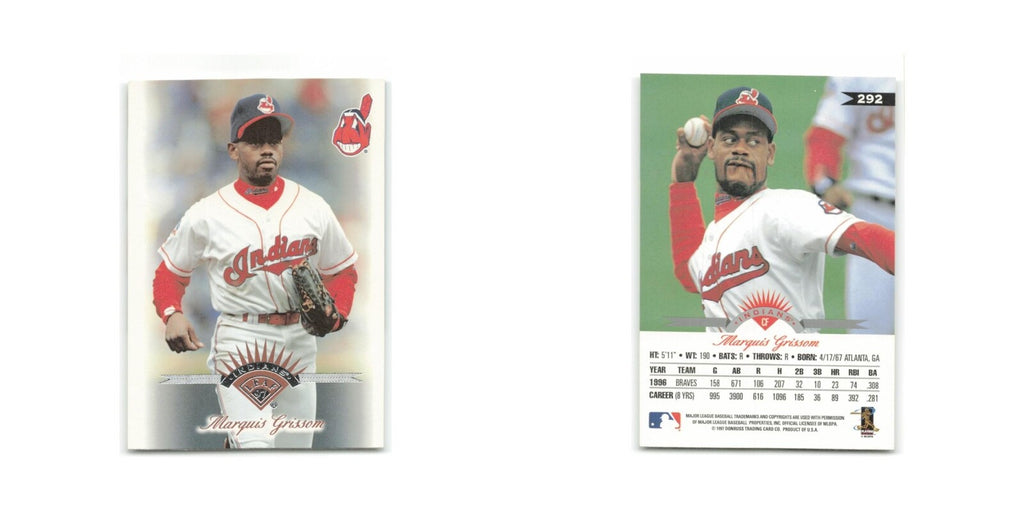 Marquis Grissom 1997 Leaf #292 Cleveland Indians Baseball Card NM