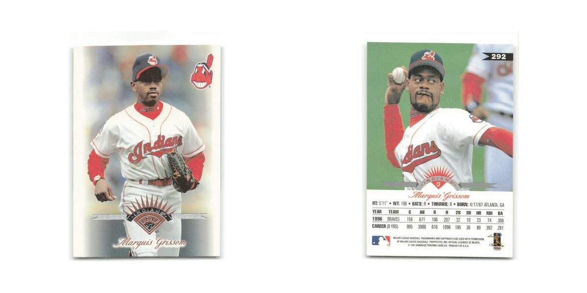 Marquis Grissom 1997 Leaf #292 Cleveland Indians Baseball Card NM
