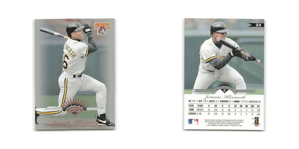 Jermaine Allensworth 1997 Leaf #23 Pittsburgh Pirates Baseball Card NM