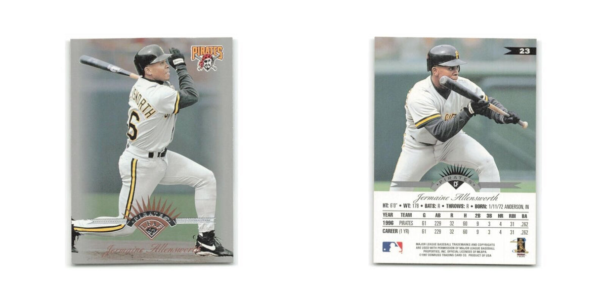 Jermaine Allensworth 1997 Leaf #23 Pittsburgh Pirates Baseball Card NM