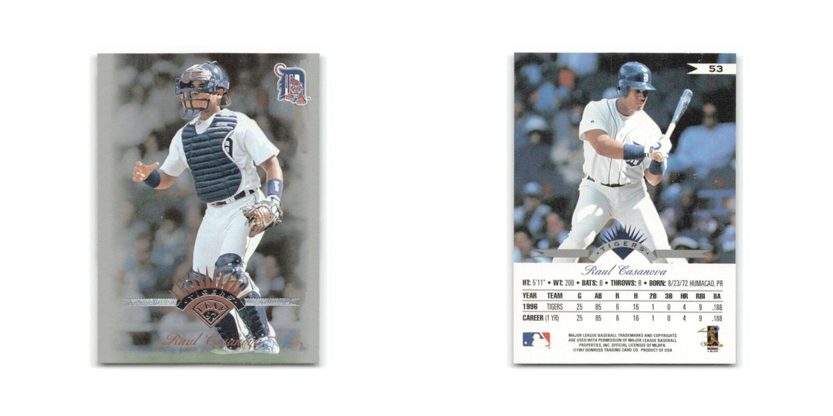 Raul Casanova 1997 Leaf #53 Detroit Tigers Baseball Card NM