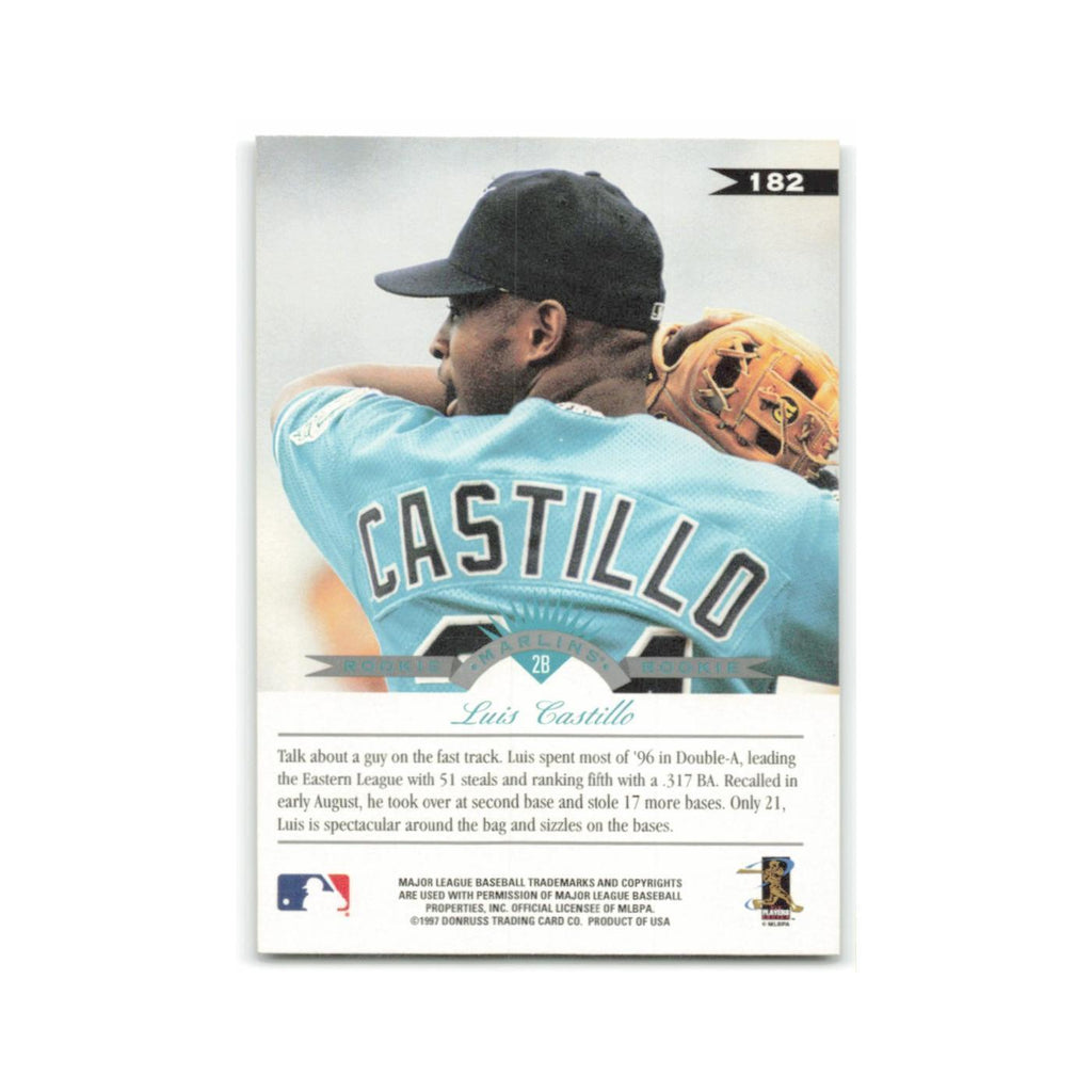 Luis Castillo Rookie 1997 Leaf #182 Florida Marlins Baseball Card NM