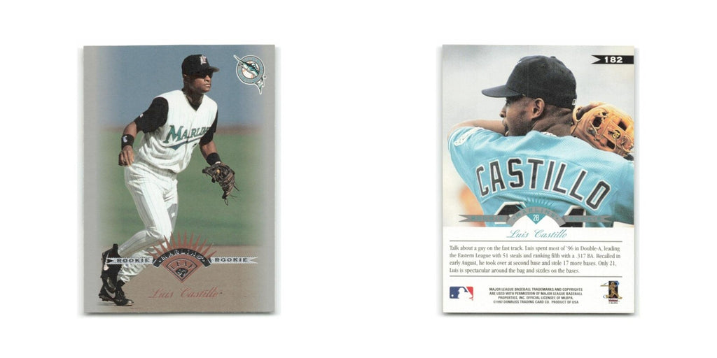 Luis Castillo Rookie 1997 Leaf #182 Florida Marlins Baseball Card NM
