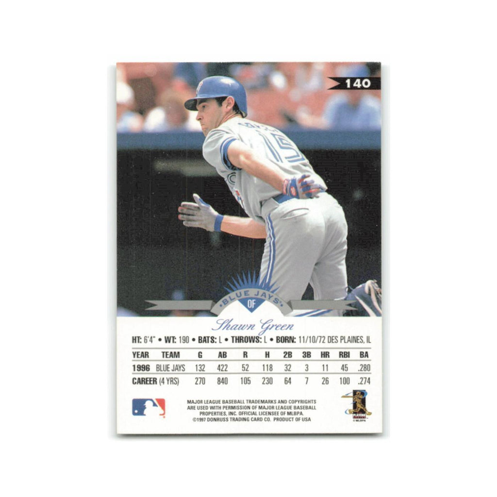 Shawn Green 1997 Leaf #140 Toronto Blue Jays Baseball Card NM