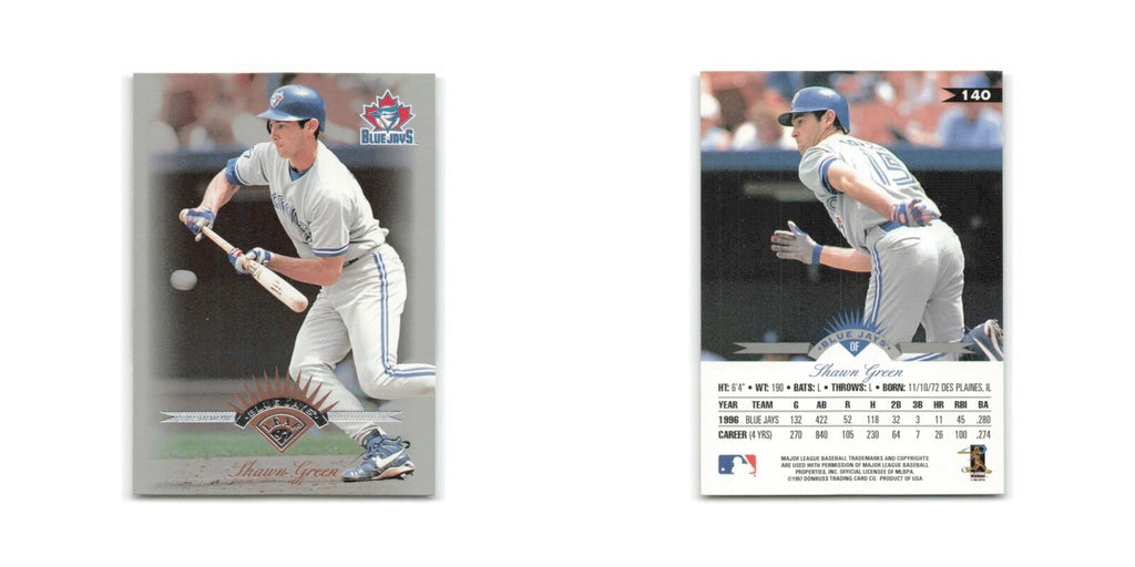 Shawn Green 1997 Leaf #140 Toronto Blue Jays Baseball Card NM
