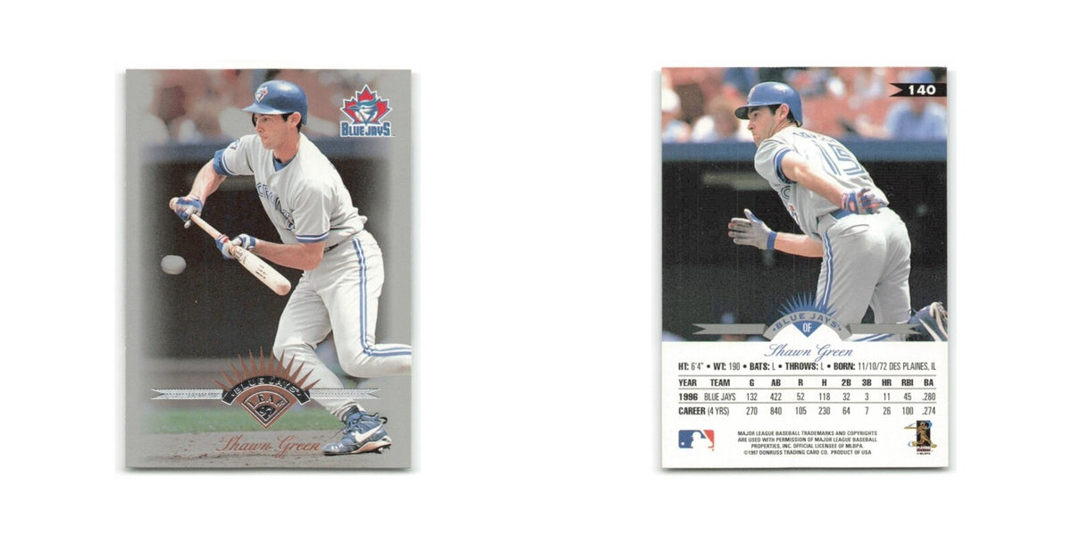 Shawn Green 1997 Leaf #140 Toronto Blue Jays Baseball Card NM