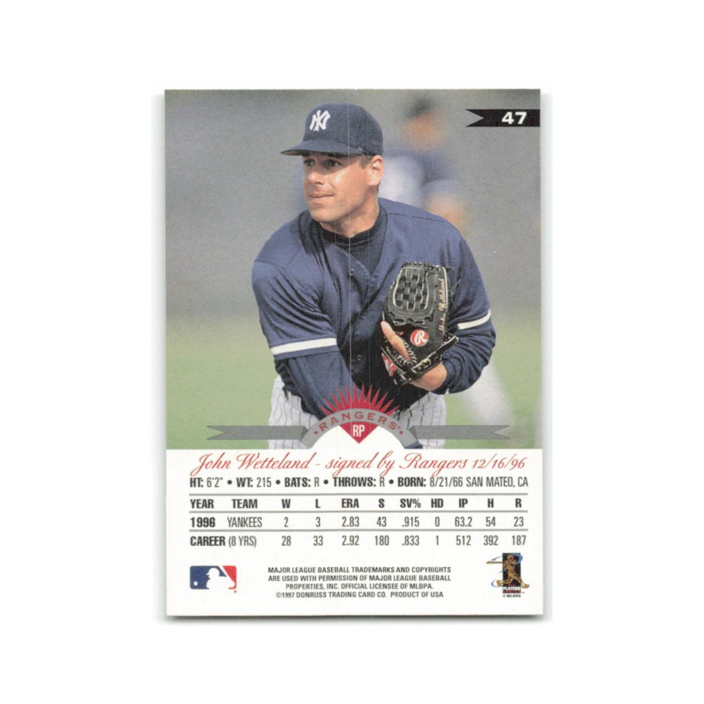 John Wetteland 1997 Leaf #47 Texas Rangers Baseball Card NM