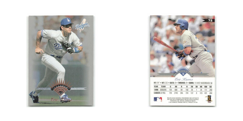 Eric Karros 1997 Leaf #72 Los Angeles Dodgers Baseball Card NM