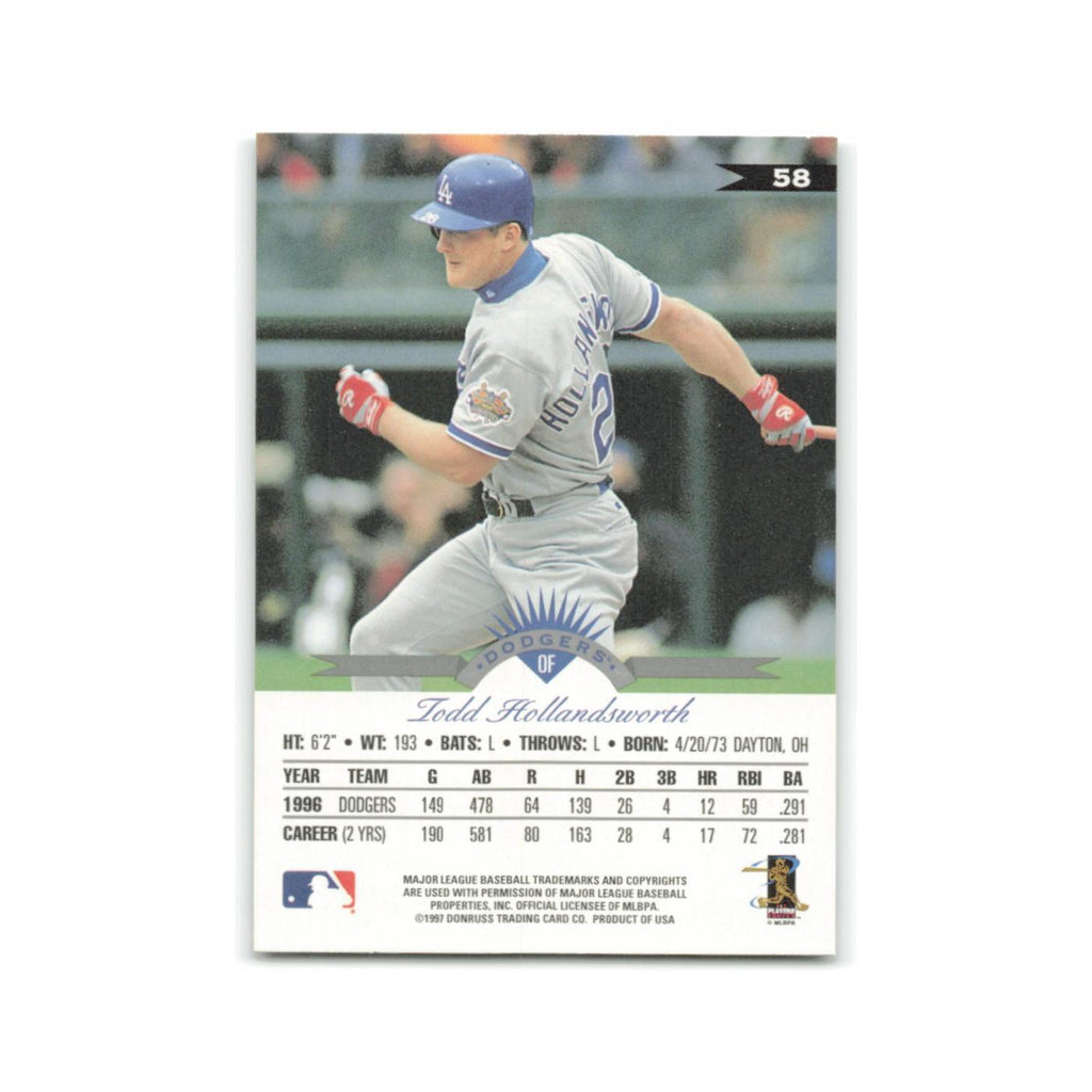 Todd Hollandsworth 1997 Leaf #58 Los Angeles Dodgers Baseball Card NM
