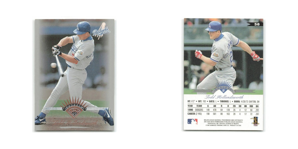 Todd Hollandsworth 1997 Leaf #58 Los Angeles Dodgers Baseball Card NM