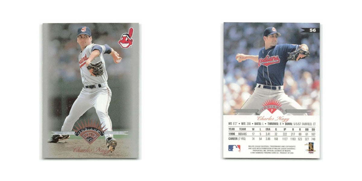 Charles Nagy 1997 Leaf #56 Cleveland Indians Baseball Card NM