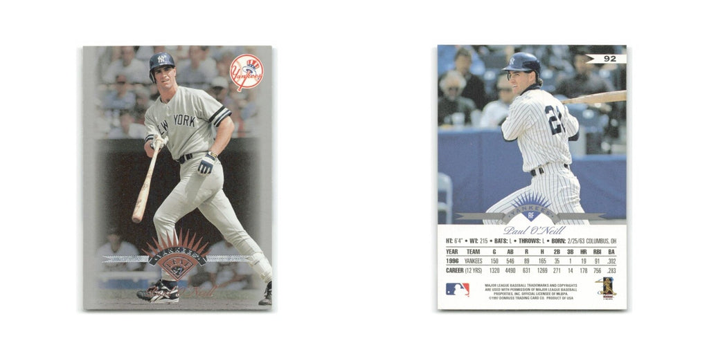 Paul O'Neill 1997 Leaf #92 New York Yankees Baseball Card NM