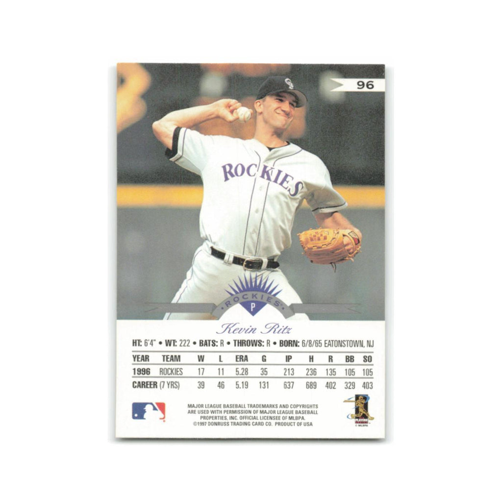 Kevin Ritz 1997 Leaf #96 Colorado Rockies Baseball Card NM