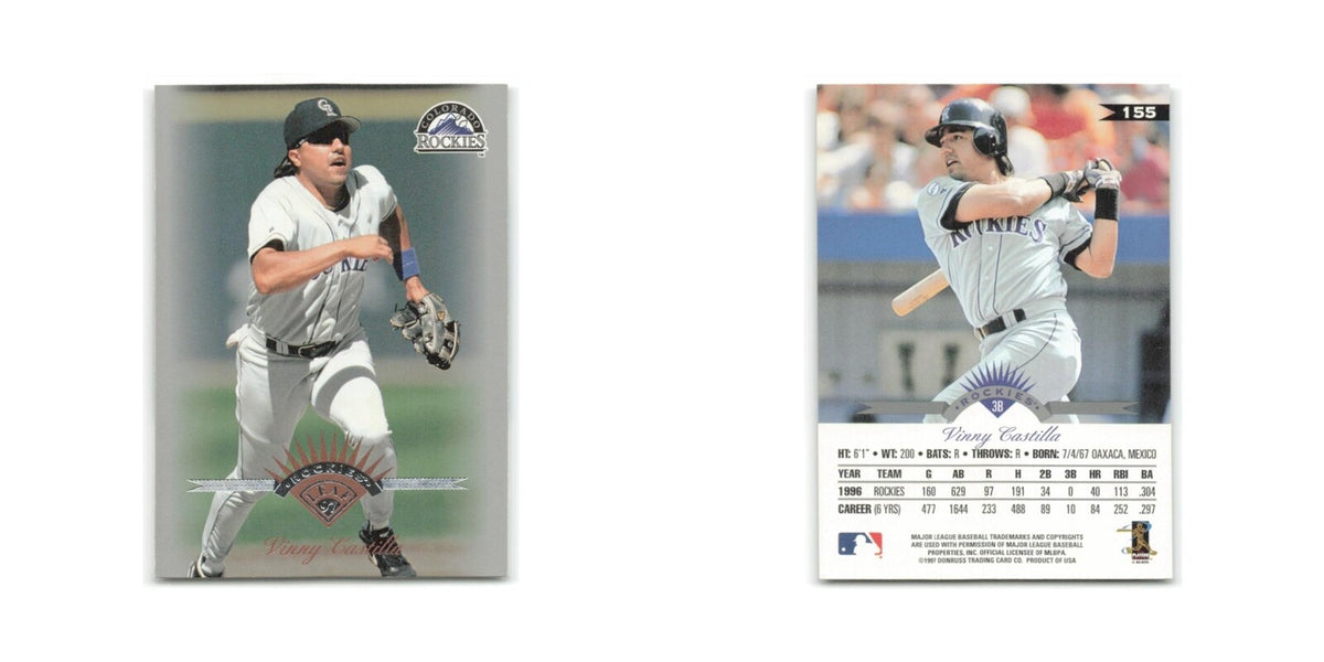 Vinny Castilla 1997 Leaf #155 Colorado Rockies Baseball Card NM