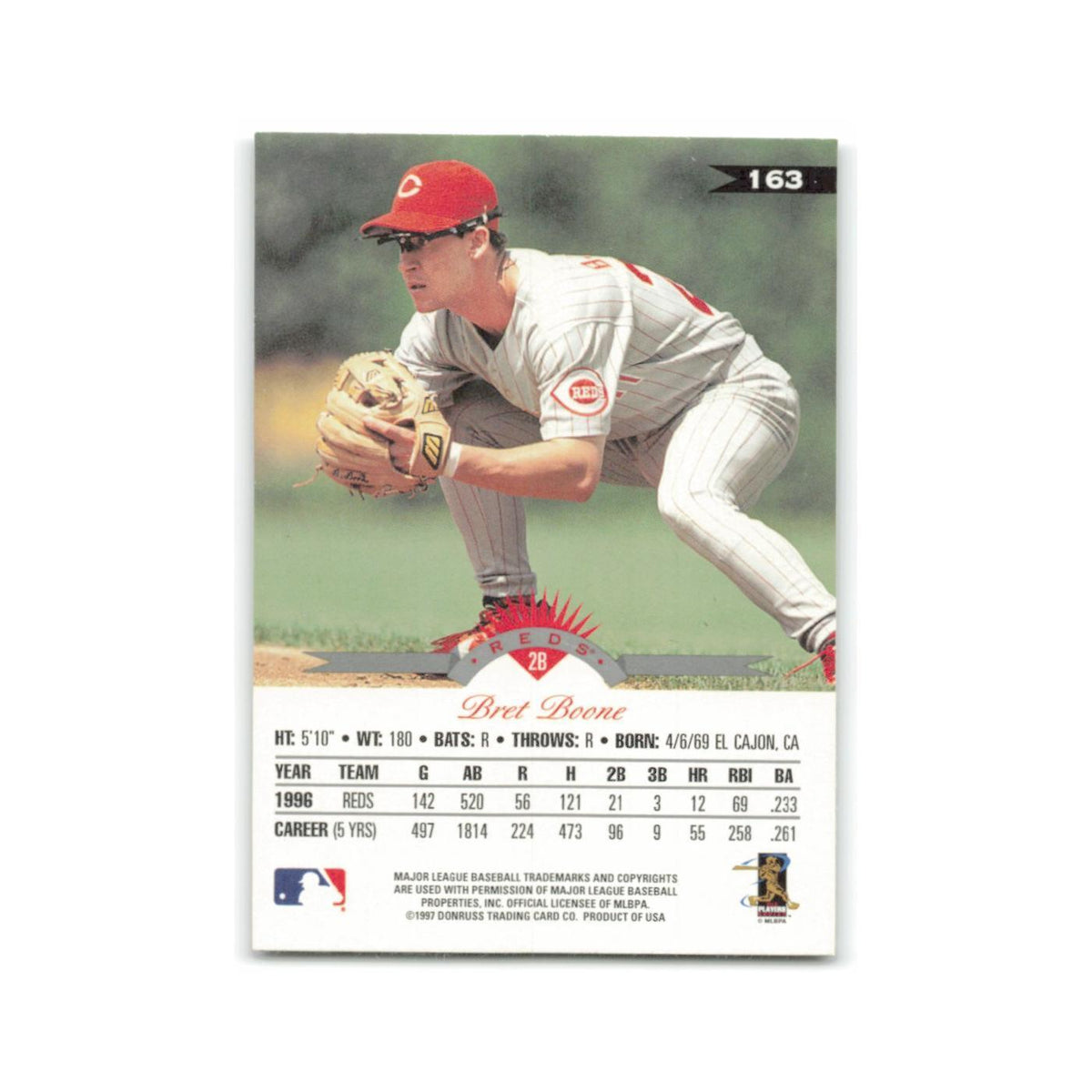 Bret Boone 1997 Leaf #163 Cincinnati Reds Baseball Card NM