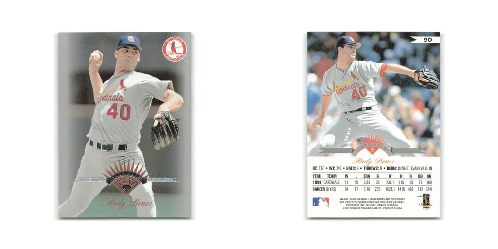 Andy Benes 1997 Leaf #90 St. Louis Cardinals Baseball Card NM