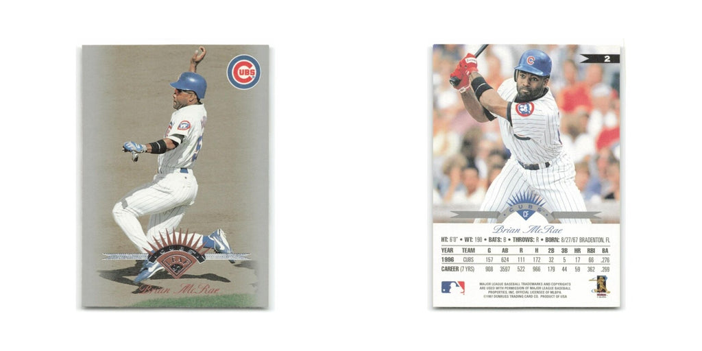 Brian McRae 1997 Leaf #2 Chicago Cubs Baseball Card NM