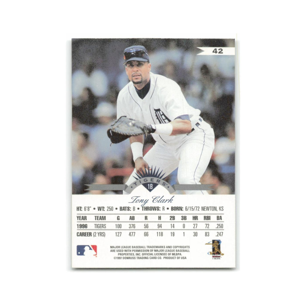 Tony Clark 1997 Leaf #42 Detroit Tigers Baseball Card NM