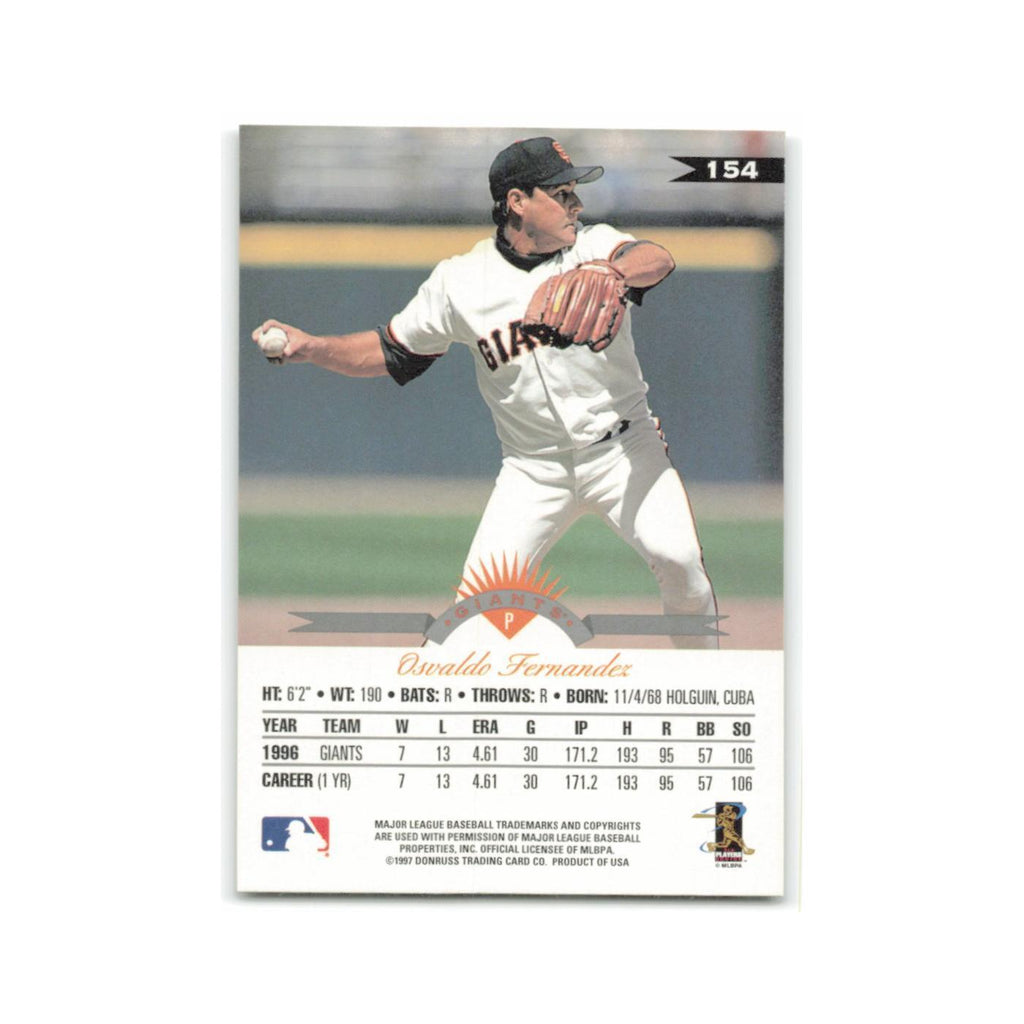 Osvaldo Fernandez 1997 Leaf #154 San Francisco Giants Baseball Card NM