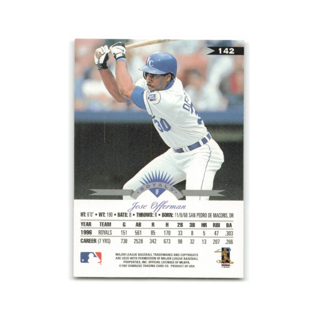 Jose Offerman 1997 Leaf #142 Kansas City Royals Baseball Card NM