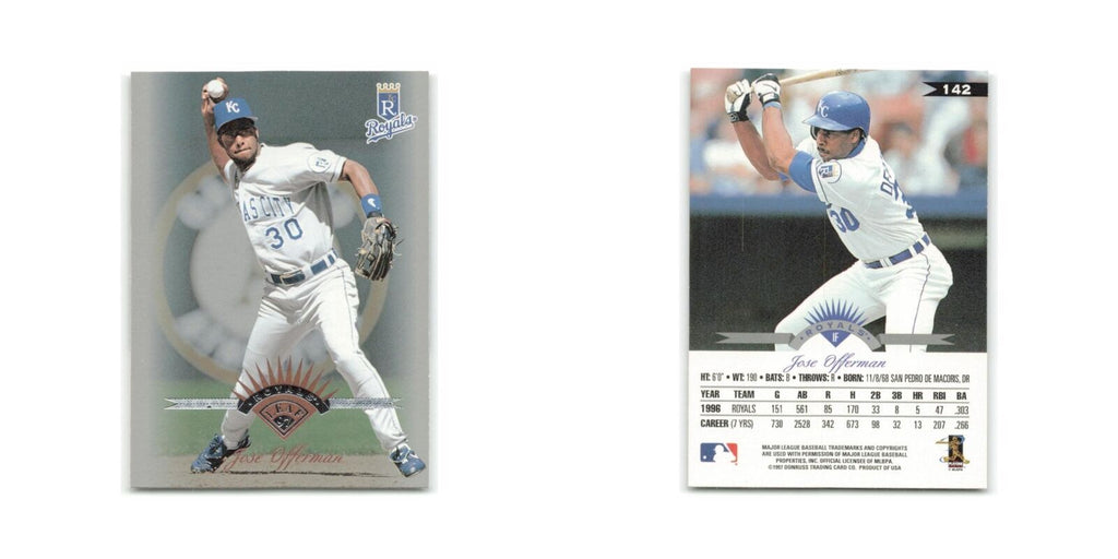 Jose Offerman 1997 Leaf #142 Kansas City Royals Baseball Card NM