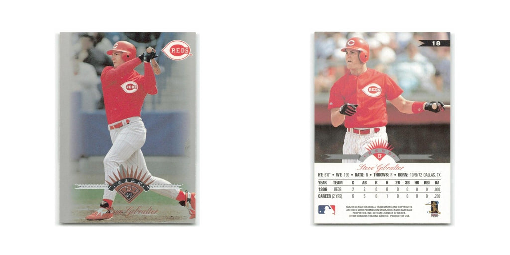 Steve Gibralter 1997 Leaf #18 Cincinnati Reds Baseball Card NM