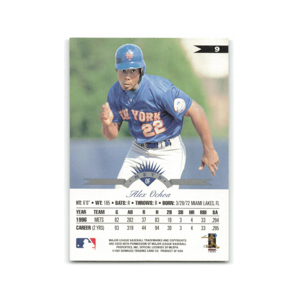 Alex Ochoa 1997 Leaf #9 New York Mets Baseball Card NM