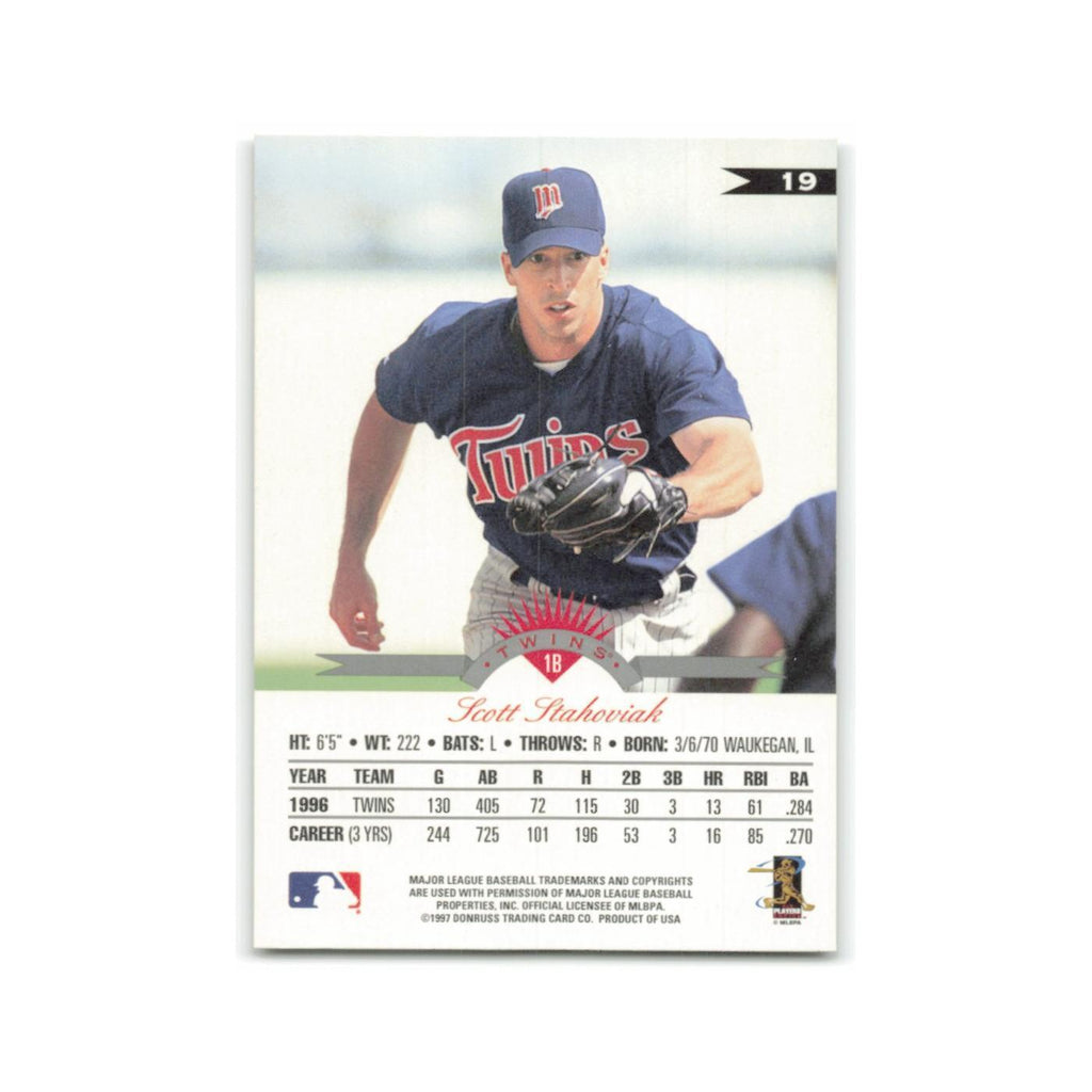 Scott Stahoviak 1997 Leaf #19 Minnesota Twins Baseball Card NM