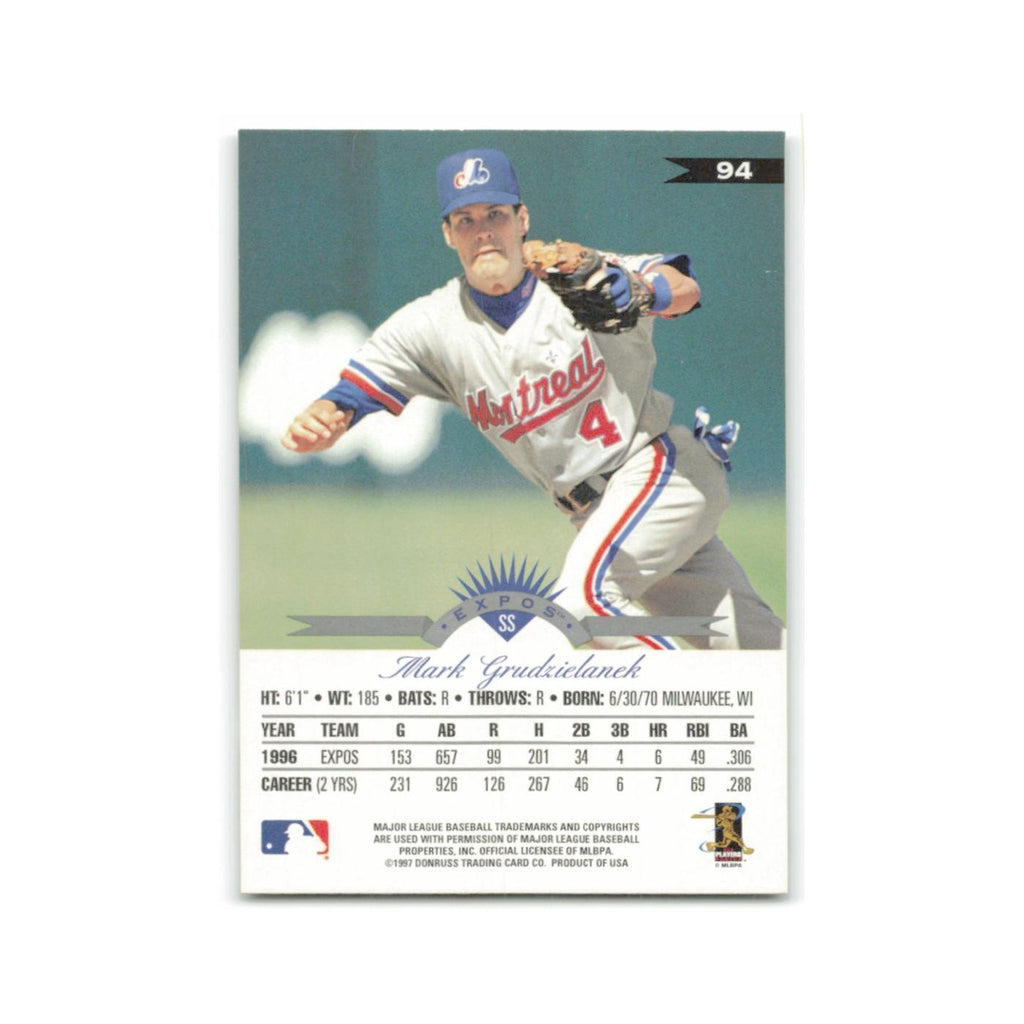 Mark Grudzielanek 1997 Leaf #94 Montreal Expos Baseball Card NM
