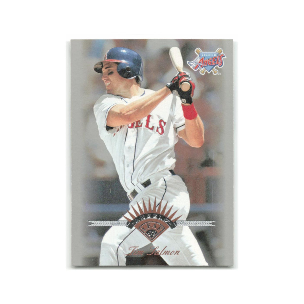 Tim Salmon 1997 Leaf #129 Anaheim Angels Baseball Card NM
