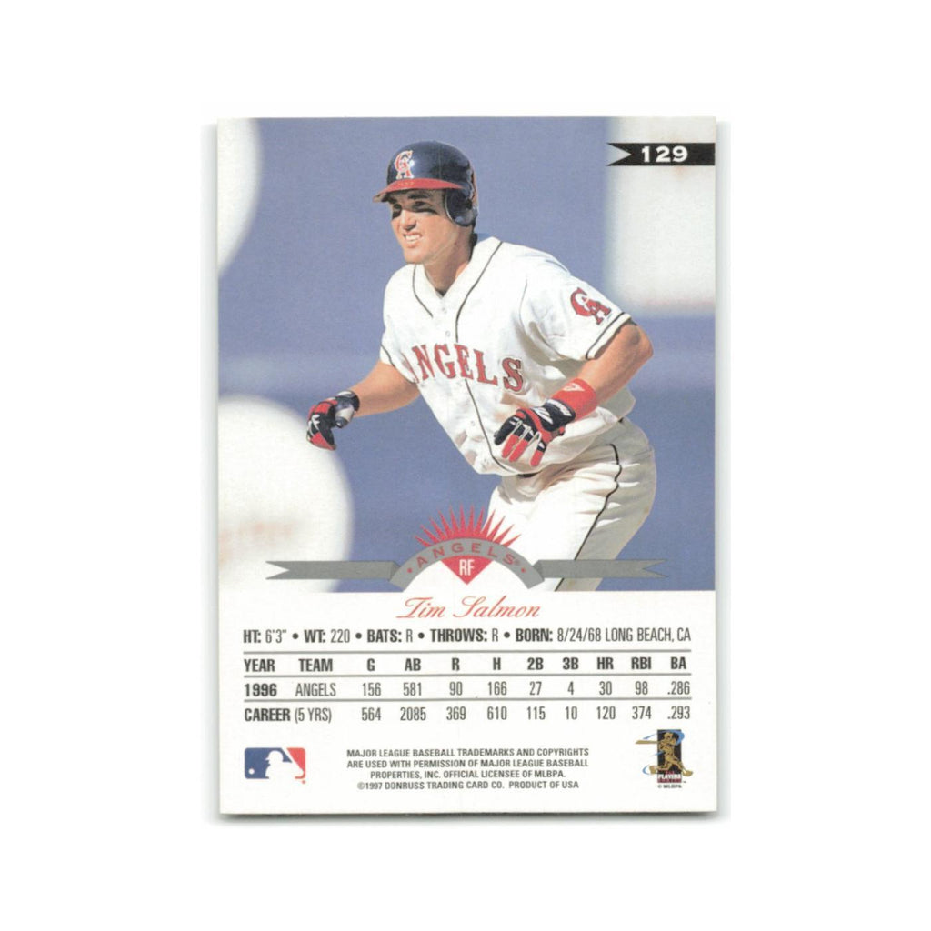 Tim Salmon 1997 Leaf #129 Anaheim Angels Baseball Card NM